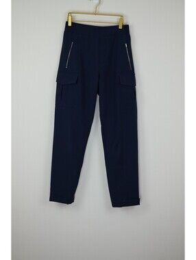 Athleta‎ Navy Blue Ankle cuff cargo jogger workout pant Size 0